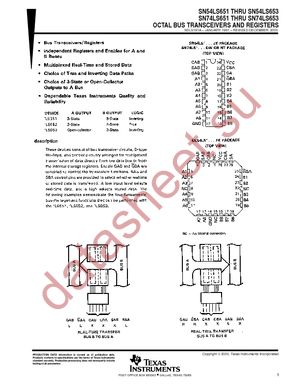 SN74LS652DWG4 datasheet  